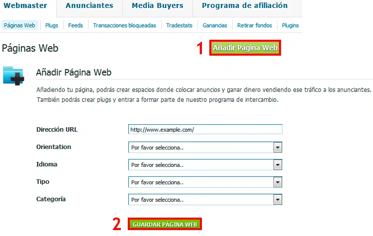 Como-dar-de-alta-una-web-en-PlugRush