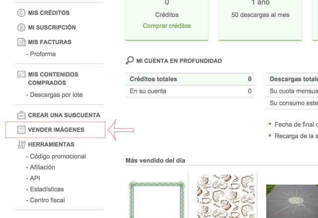vender ilustraciones en Fotolia