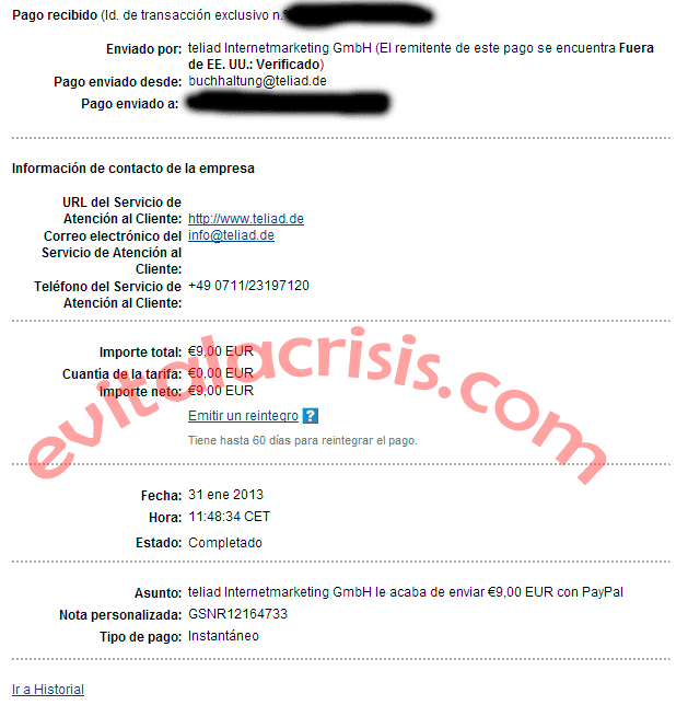 25º Comprobante de Pago de Teliad 25º Comprobante de Pago de Teliad